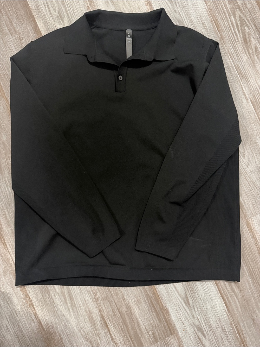 lululemon athletica Black Long-Sleeve Polo